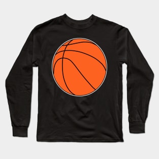 Basketball Sticker Style Design Long Sleeve T-Shirt